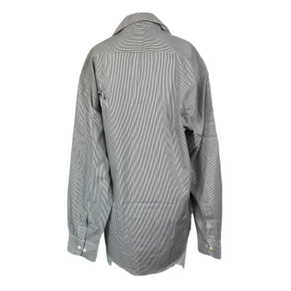 Mili Designs Shirt Womens M Black White Striped Cotton Kitty Cat‎ Vintage Button - Picture 4 of 15